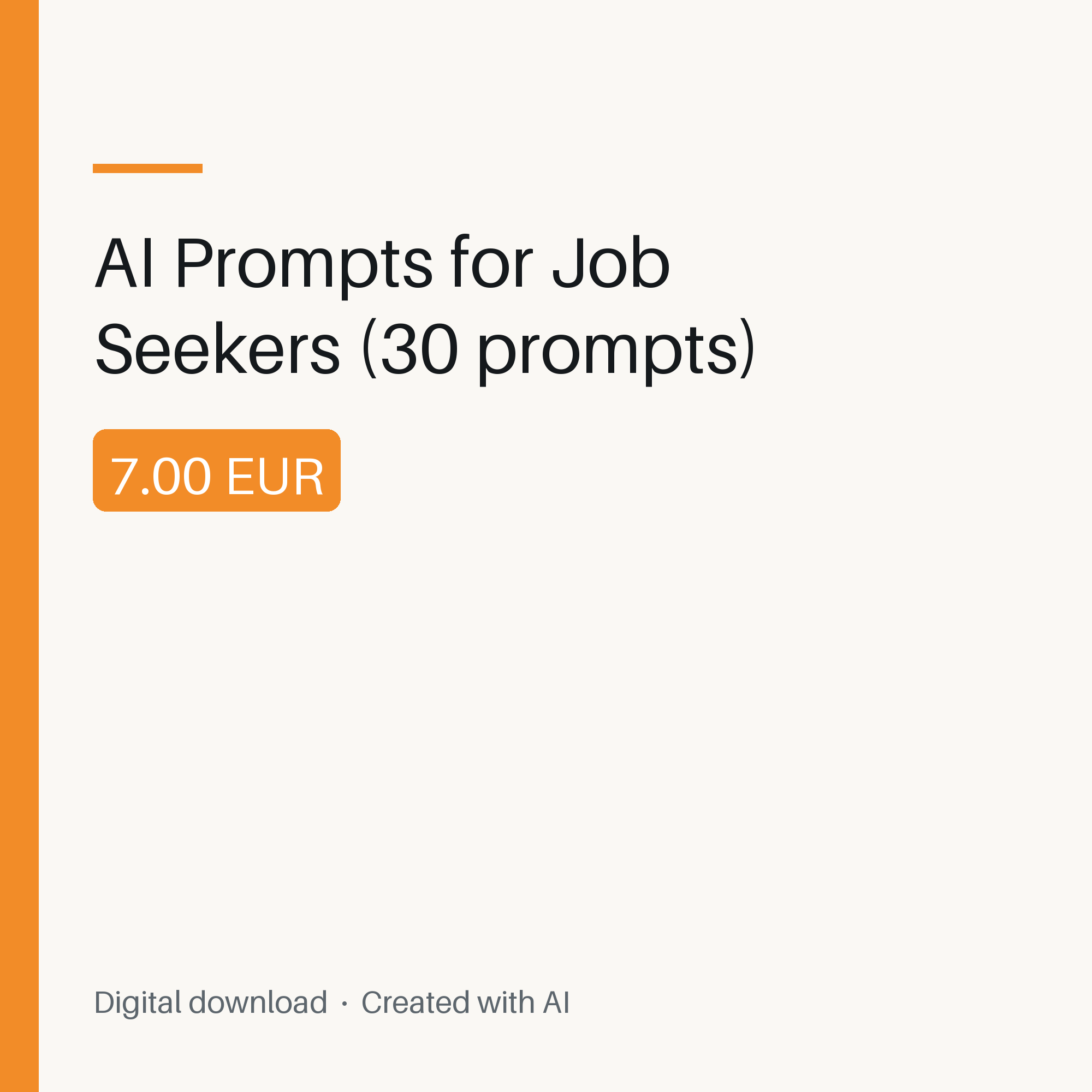 AI Prompts for Job Seekers (30 prompts)