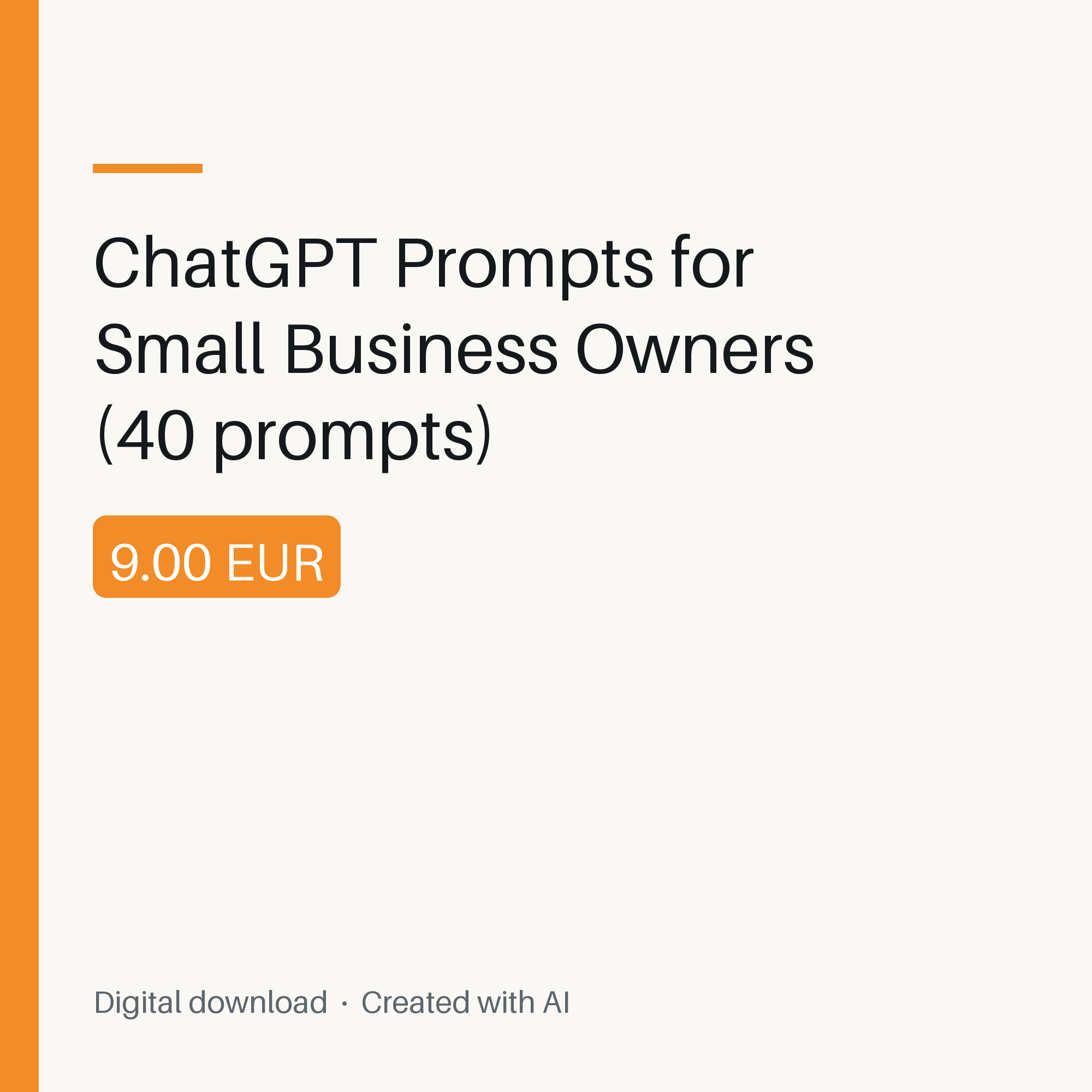 ChatGPT Prompts for Small Business Owners (40 prompts)